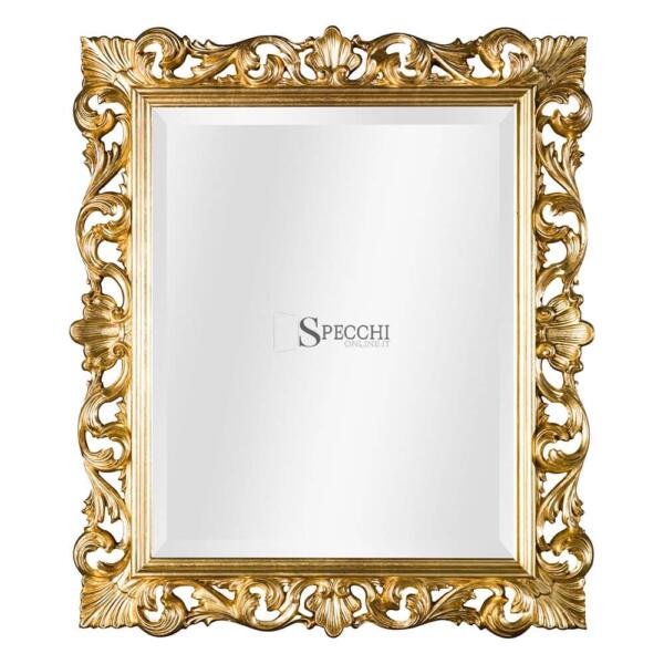 Specchio da parete foglia oro - Specchi Online