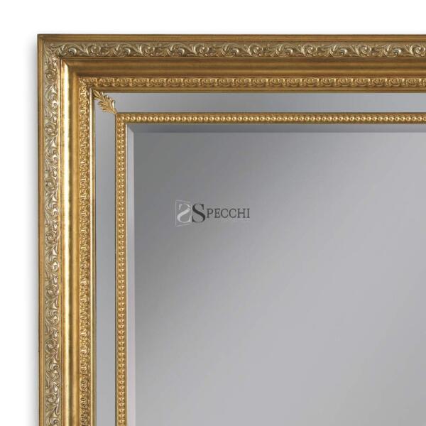Specchio con cornice foglia oro