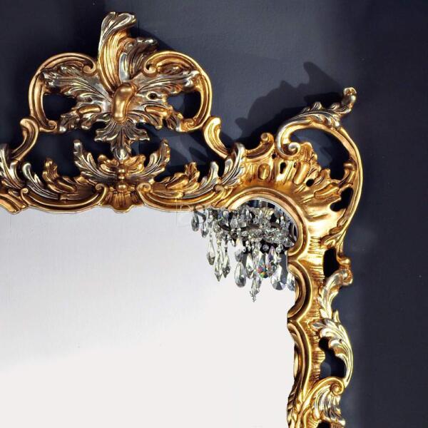 Specchiera barocca foglia oro