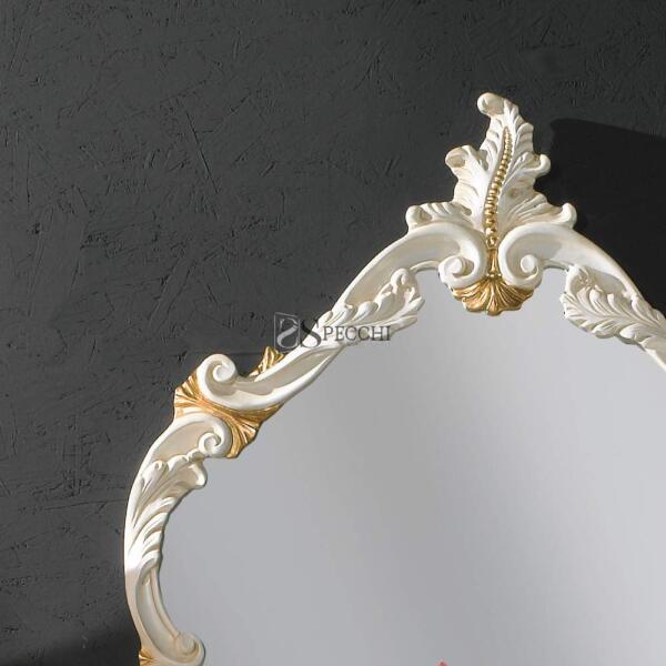 Specchio barocco bianco