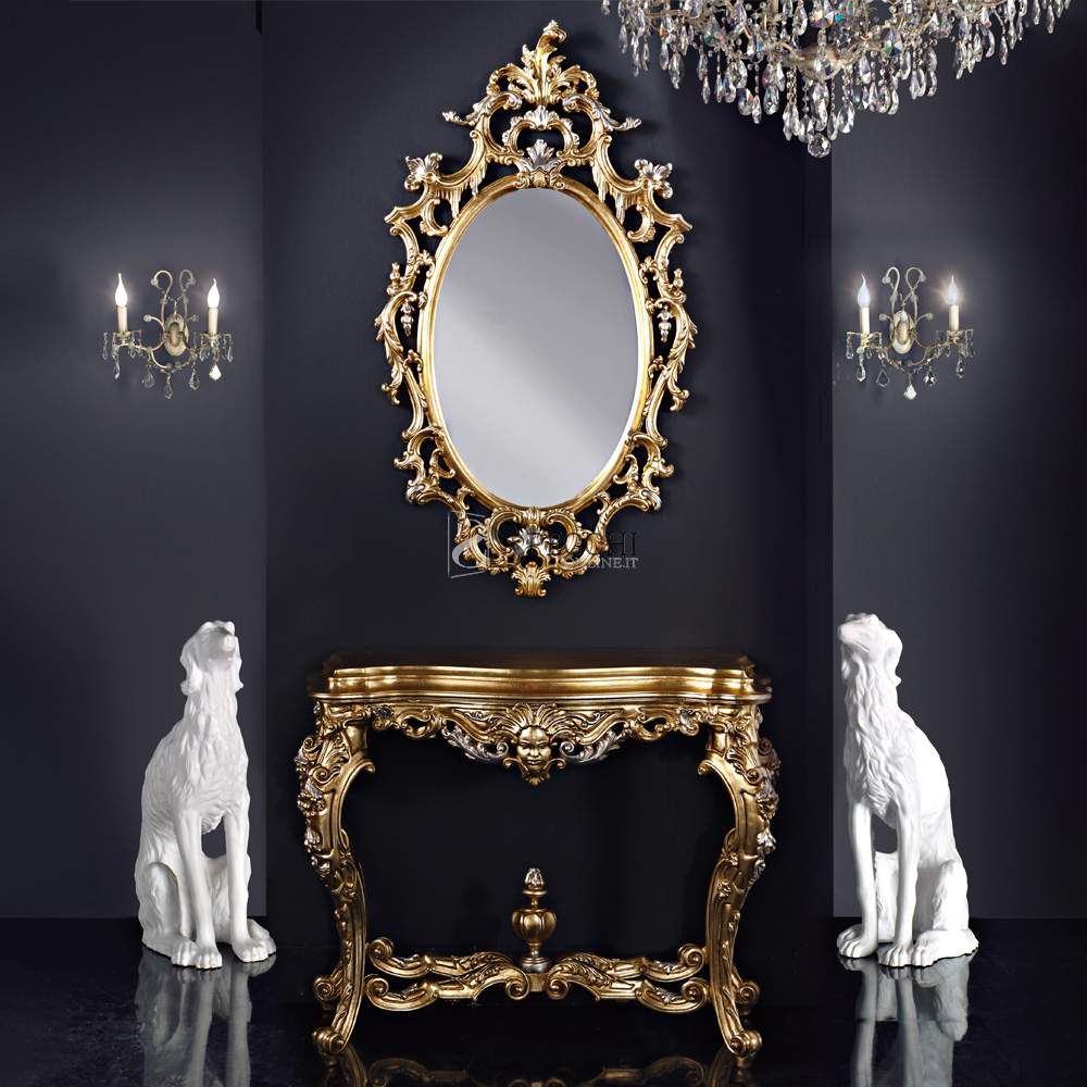 Specchio ovale stile Barocco Mod.621 » ArteNova - Cornici - Quadri -  Specchiere