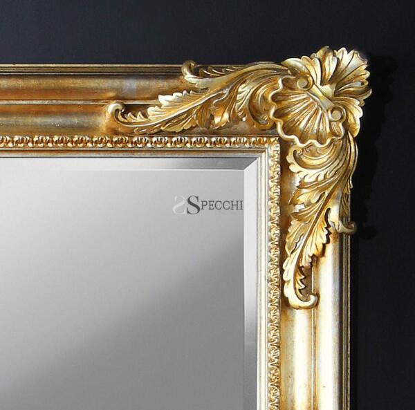 Specchio con cornice argento