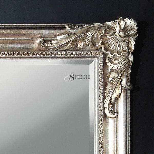 Specchio con cornice argento