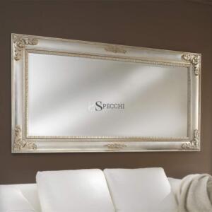 Specchio con cornice foglia argento