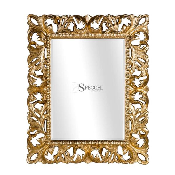 specchio con cornice oro