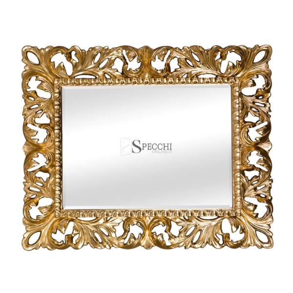 specchio con cornice oro