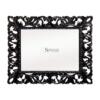 specchio con cornice nera